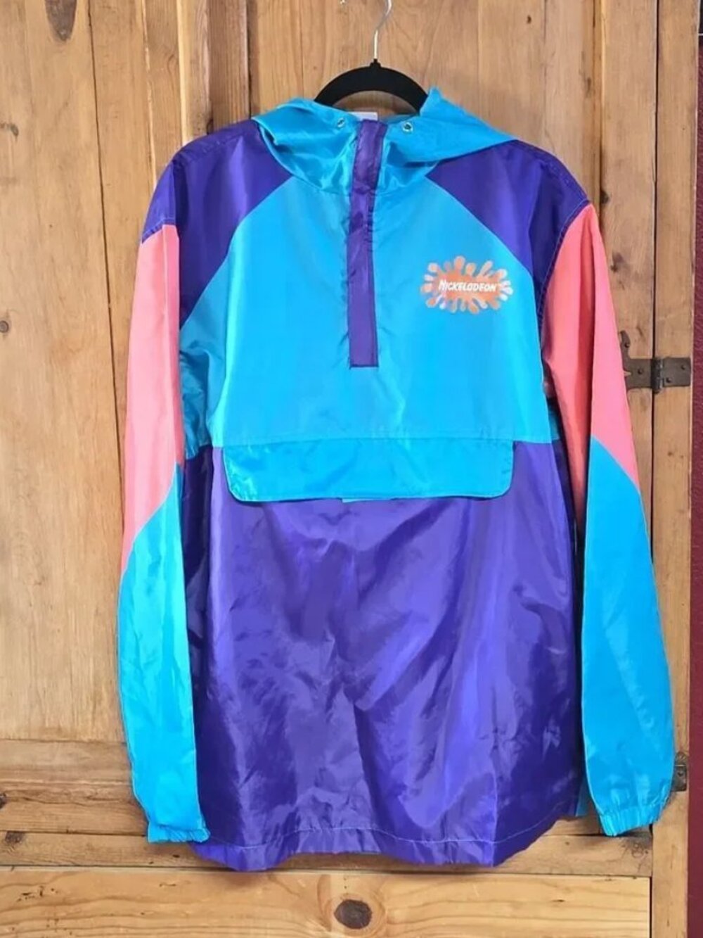 Rugrats Multicolor Hooded Windbreaker – Members Only – Tommy Chucky Reptar – L